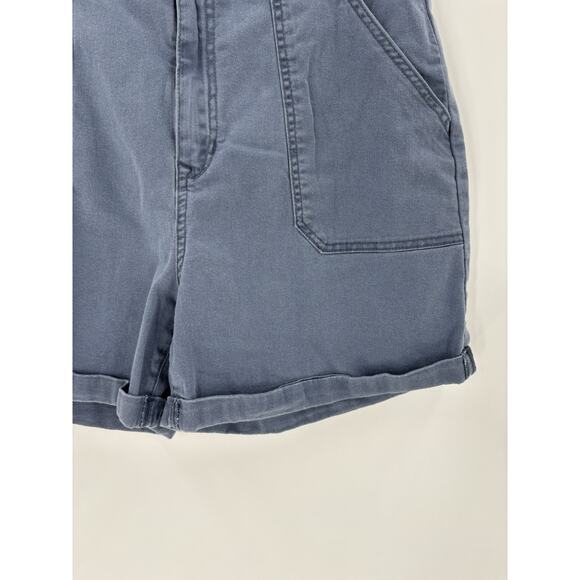 Gloria Vanderbilt Shorts Womens Large Blue Bermudas Cotton Pockets Stretch Waist - Picture 3 of 16